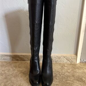 Circus by Sam Edelman Black Platform Knee High Boots Block Heel Size 8.5